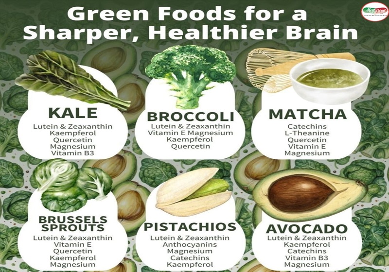 Green Foods for sharper brain